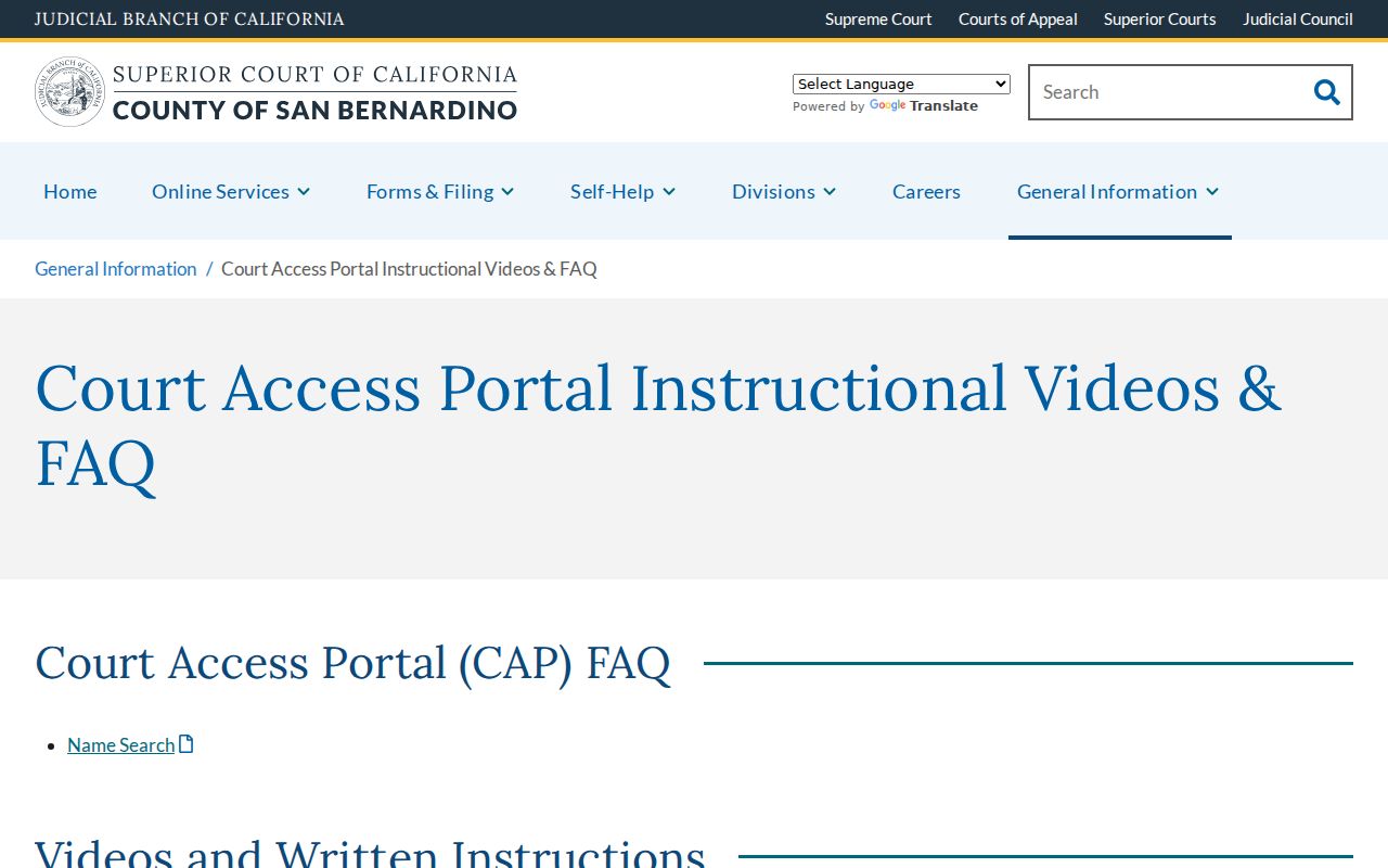Chino Hills public records court access portal instructions